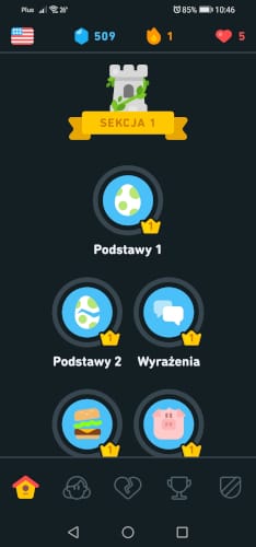nauka języka z duolingo - podstawy