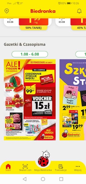 gazetki w aplikacji moja biedronka