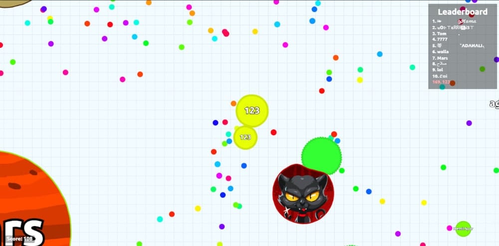 agario - gra przeglądarkowa multiplayer