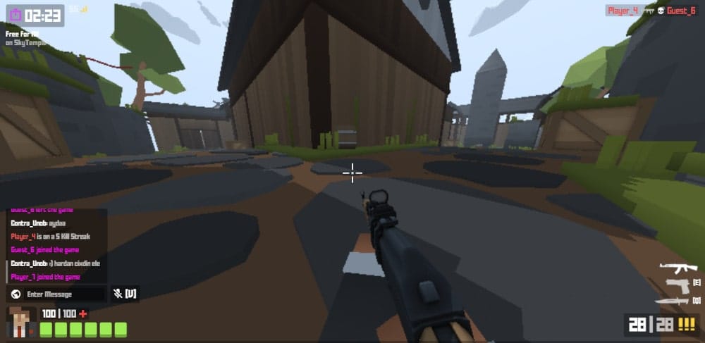gra przeglądarkowa FPS - krunkerio